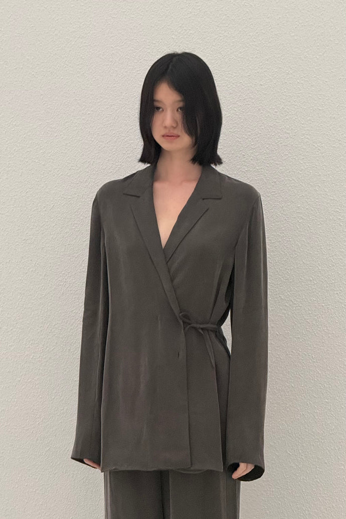 The Sea Blue Chalcedony Jacket Charcoal