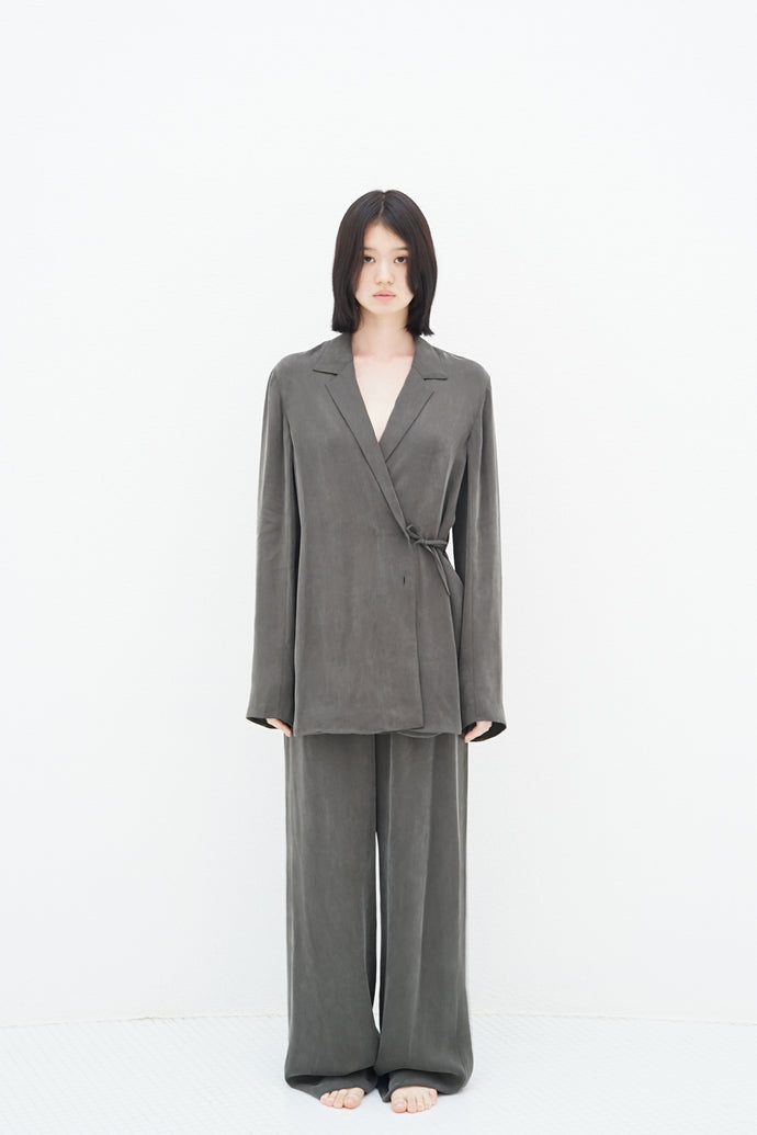 The Sea Blue Chalcedony Jacket Charcoal