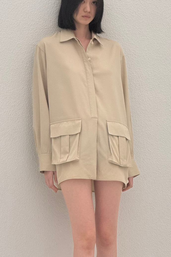Safari Wool Shirt Beige
