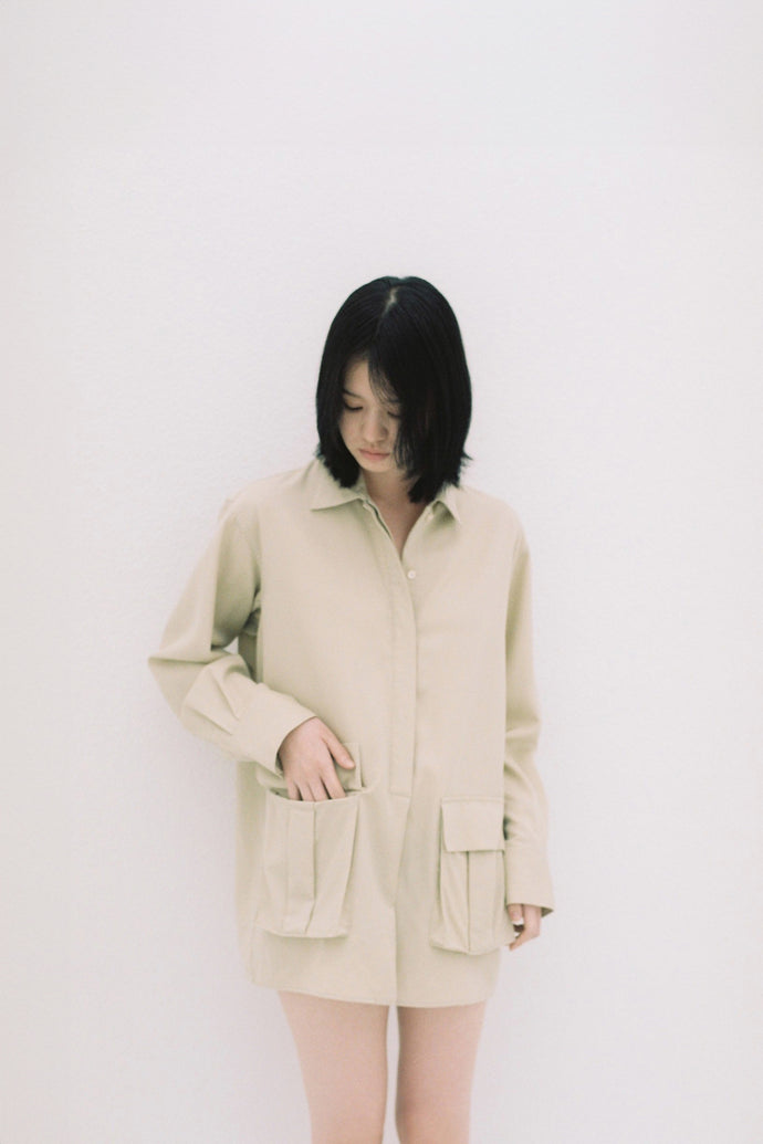 Safari Wool Shirt Beige