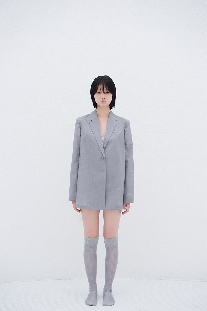 Tailored Shirt Jacket Grey