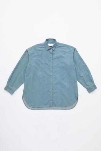 The Turquoise Oversized Denim Shirt Solid 7year