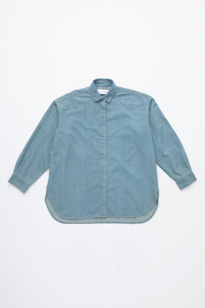 The Turquoise Oversized Denim Shirt Solid 7year