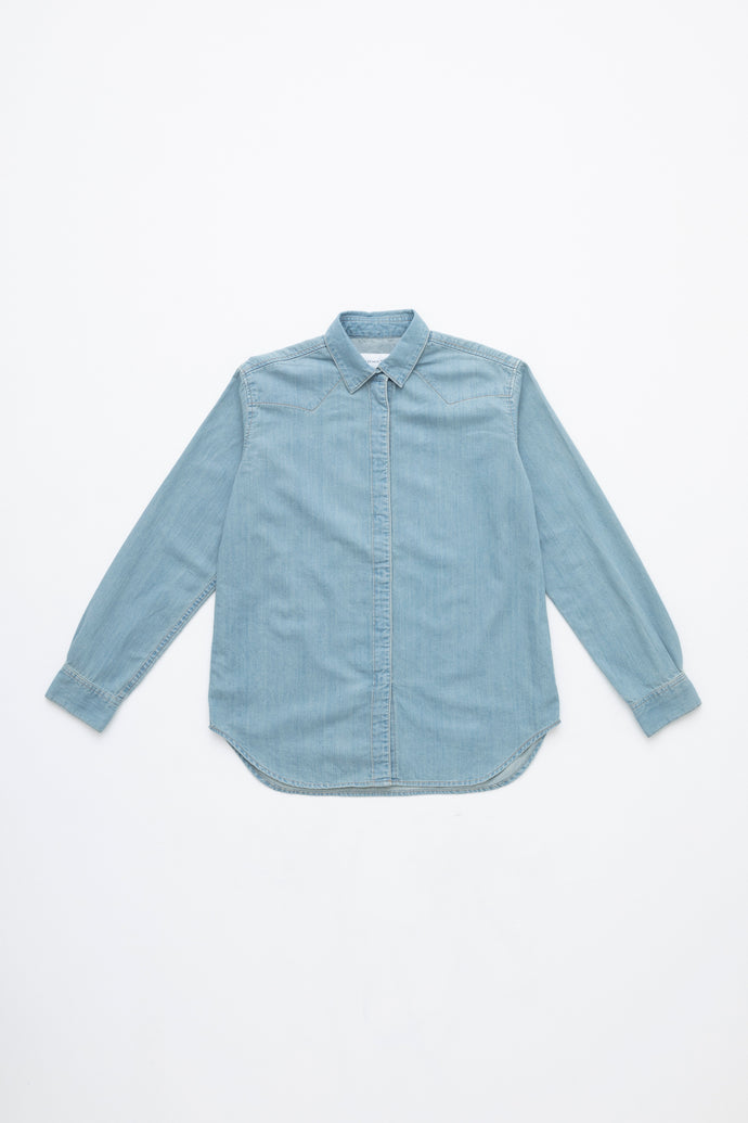 The Turquoise Denim Shirt Solid 7year
