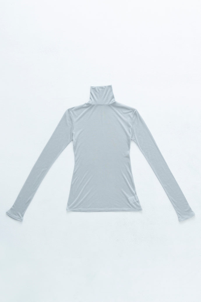 Turtleneck Top Cashmere-Blended L.Blue