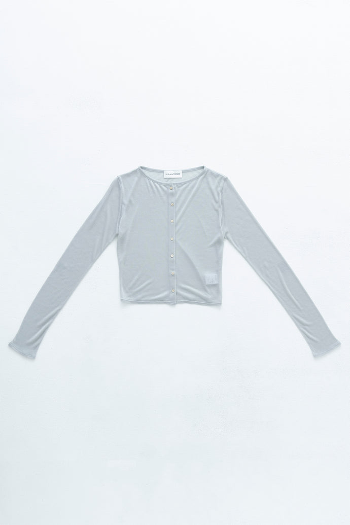 Cropped Cardigan Cashmere-Blended L.Blue