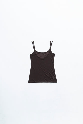 Double Strap Camisole Cashmere-Blended Brown