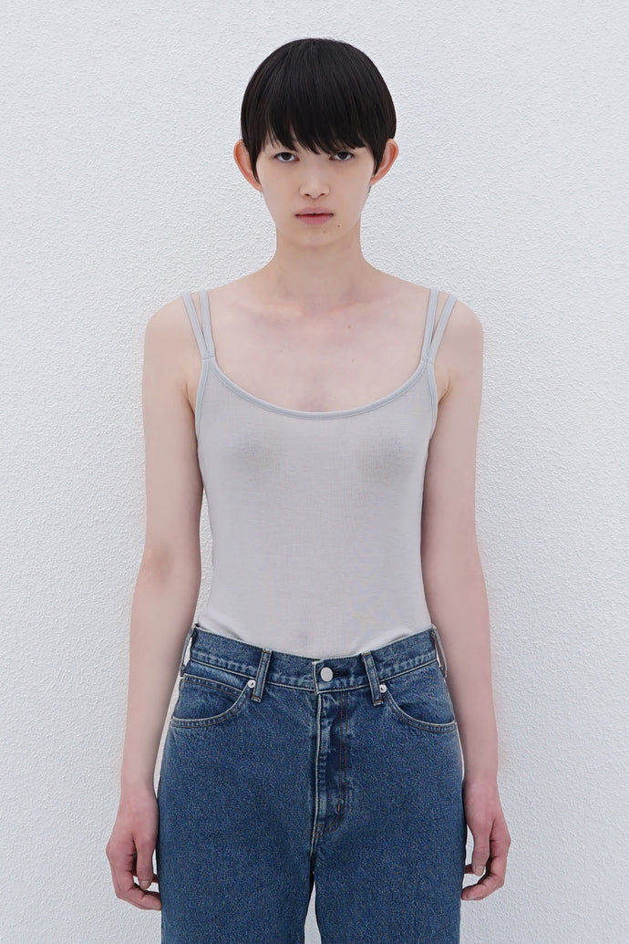 Double Strap Camisole Cashmere-Blended L.Blue