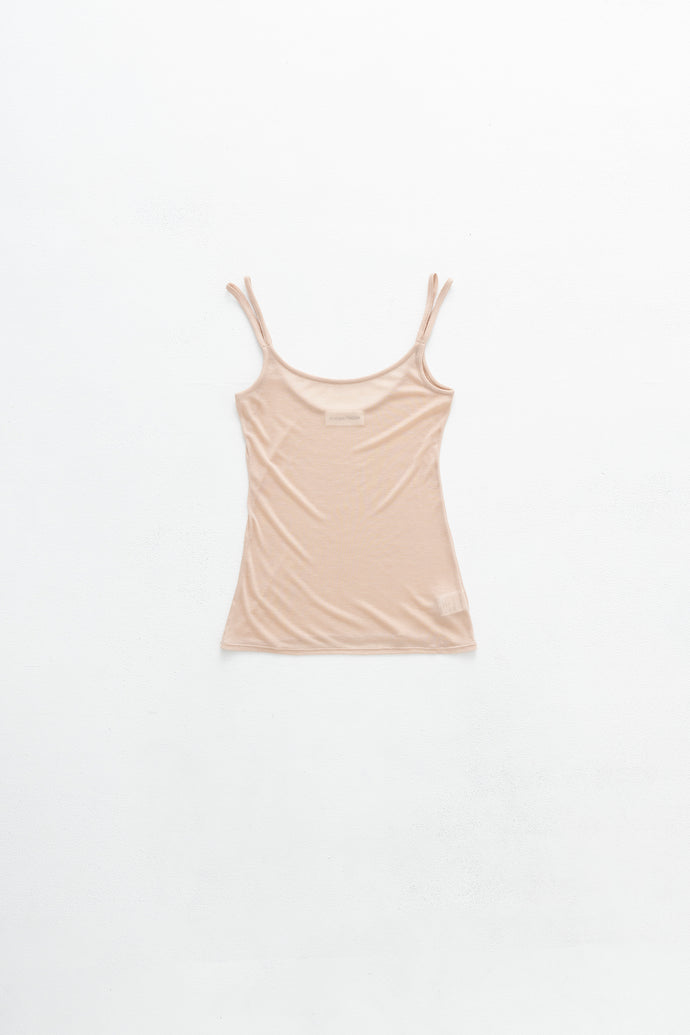 Double Strap Camisole - Cashmere Blend Pink