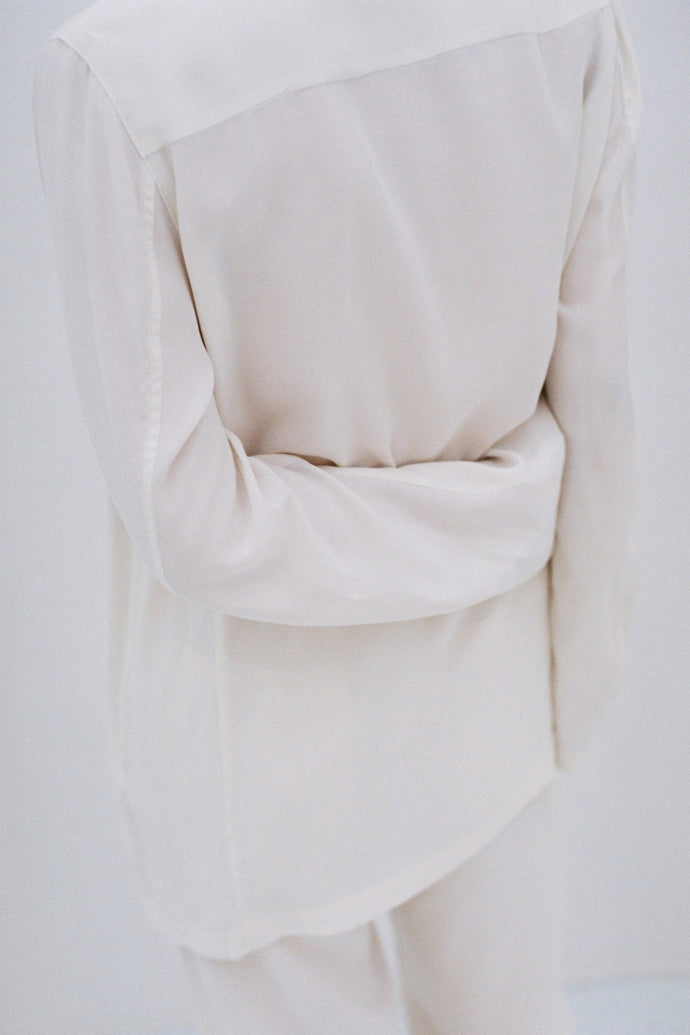 The Sea Blue Chalcedony Trouser Ivory