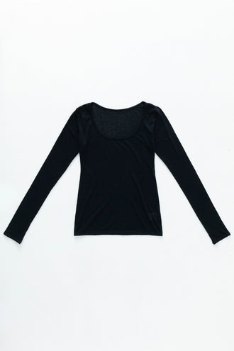 U-Neck Top Black
