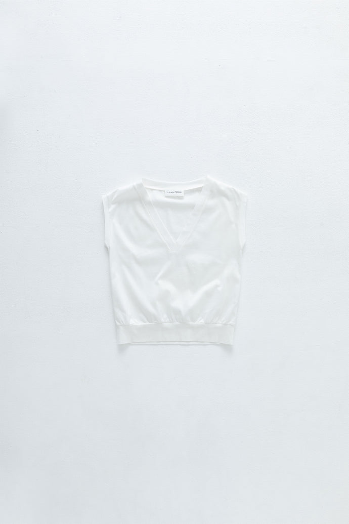 V-Neck Vest White